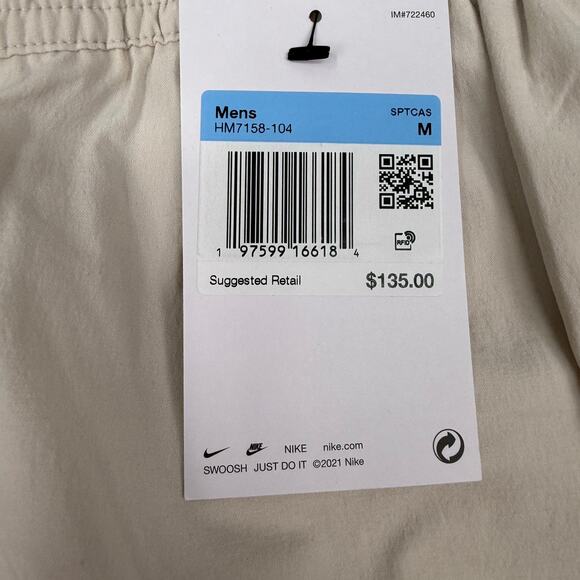 Nike Tech Woven Oversized Jogger Pants Men's Medium HM7158-104 Beige NWT - Picture 4 of 6